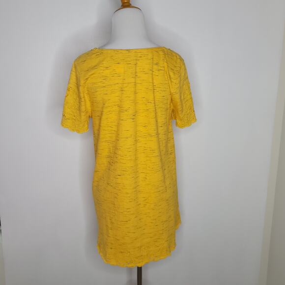 NEW Soft Surroundings Coral Triangle Tee Artisan Gold Embroidered Women XS - Picture 4 of 12